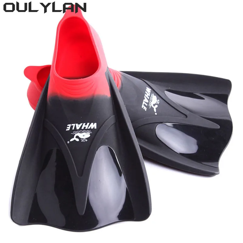 Oulylan Webbed Flippers Pool Submersible Children Adult Boots Shoes  Silicone TPR Diving Swimming Fins Foot