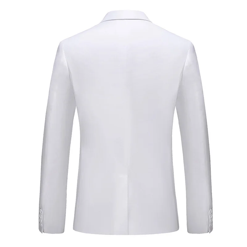 Men Suits Set Wedding Jacket and Pant Candy Colors Slim Fit Formal Business Work Stage Tuxedo Groomsman White Suit for Men