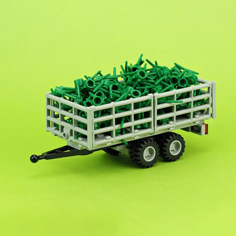 Moc قوالب بناء مقطورة وحدات لتكنولوجيا نموذج جرار أخضر كتل عيد الميلاد لتقوم بها بنفسك لعبة البناء هدايا العيد #2