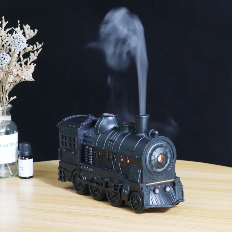 Air Humidifier Train Shaped Essential Oil Diffuser Cool Mist Humidifier with Night Light For Bedroom Home