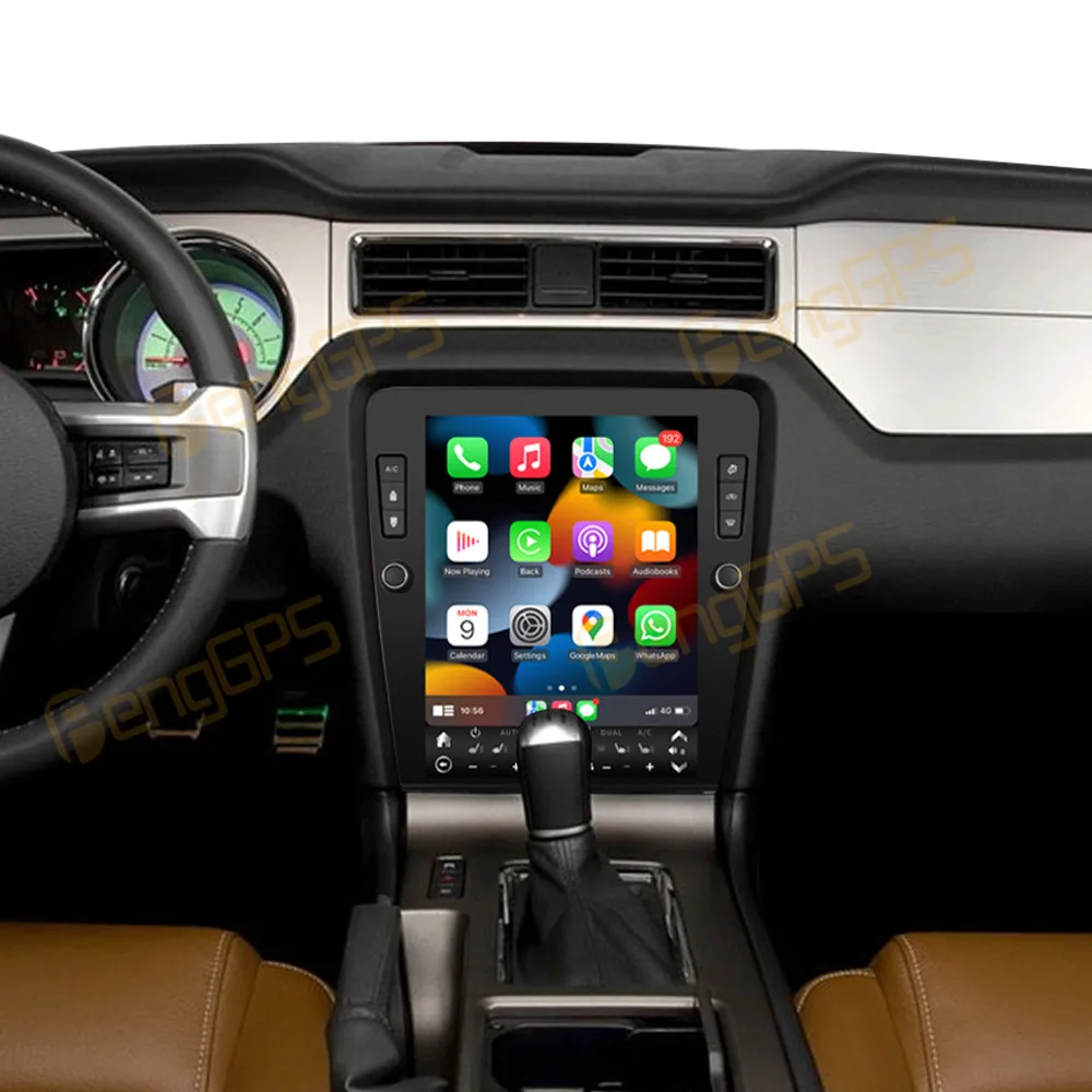 

12,1-дюймовый автомобильный радиоприемник CarPlay Android 14 для Ford Mustang 2010-2014, мультимедийный плеер с сенсорным экраном, GPS-навигация, головное устройство DSP