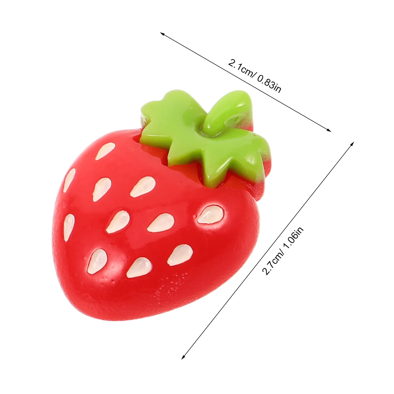 10Pcs Strawberry Refrigerator Magnets 3D Resin Fruit Shaped Fridge Magnetic Decor Accessories for Kitchen Office School