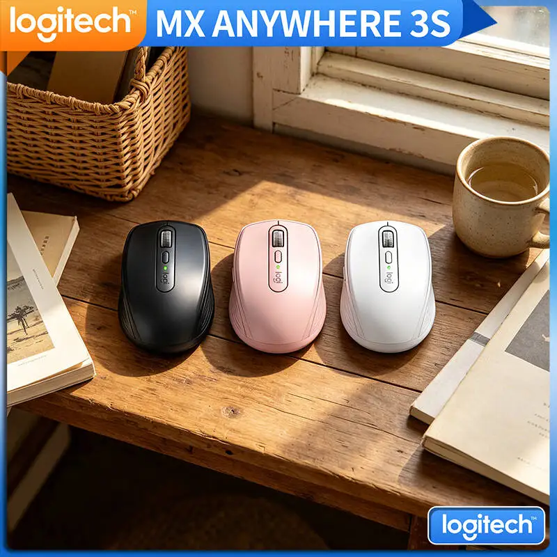 Logitech MX Anywhere 3S Creator Mouse - 8000 DPI, MagSpeed Scroll, Silent Click, USB-C Quick Charge for Design