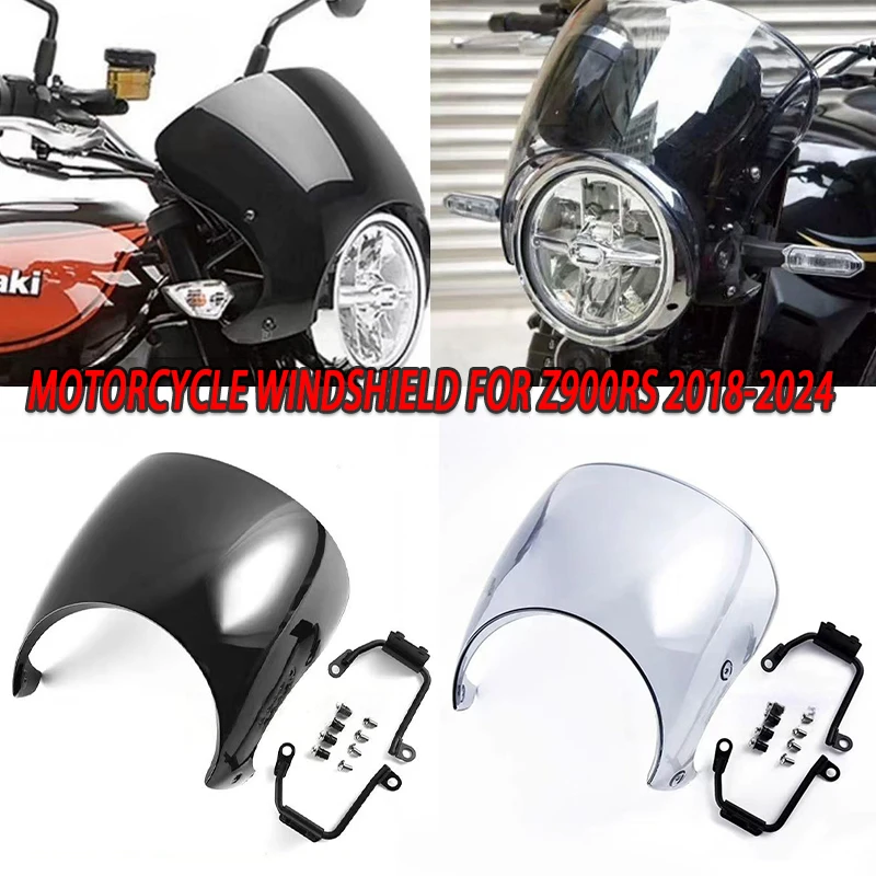 

Windshield For Kawasaki Z900RS Z900 RS Z 900 RS 2018-2024 2019 2020 2021 Motorcycle Accessories Windscreen Wind Deflector