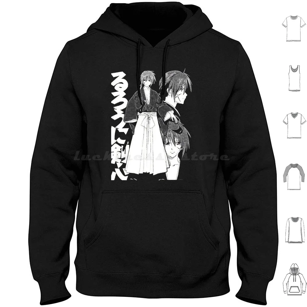 Untitled Hoodie Cotton Long Sleeve Kenshin Anime Battousai Himura Japan Katana Kenshin Himura Manga Rurouni Rurouni Kenshin X