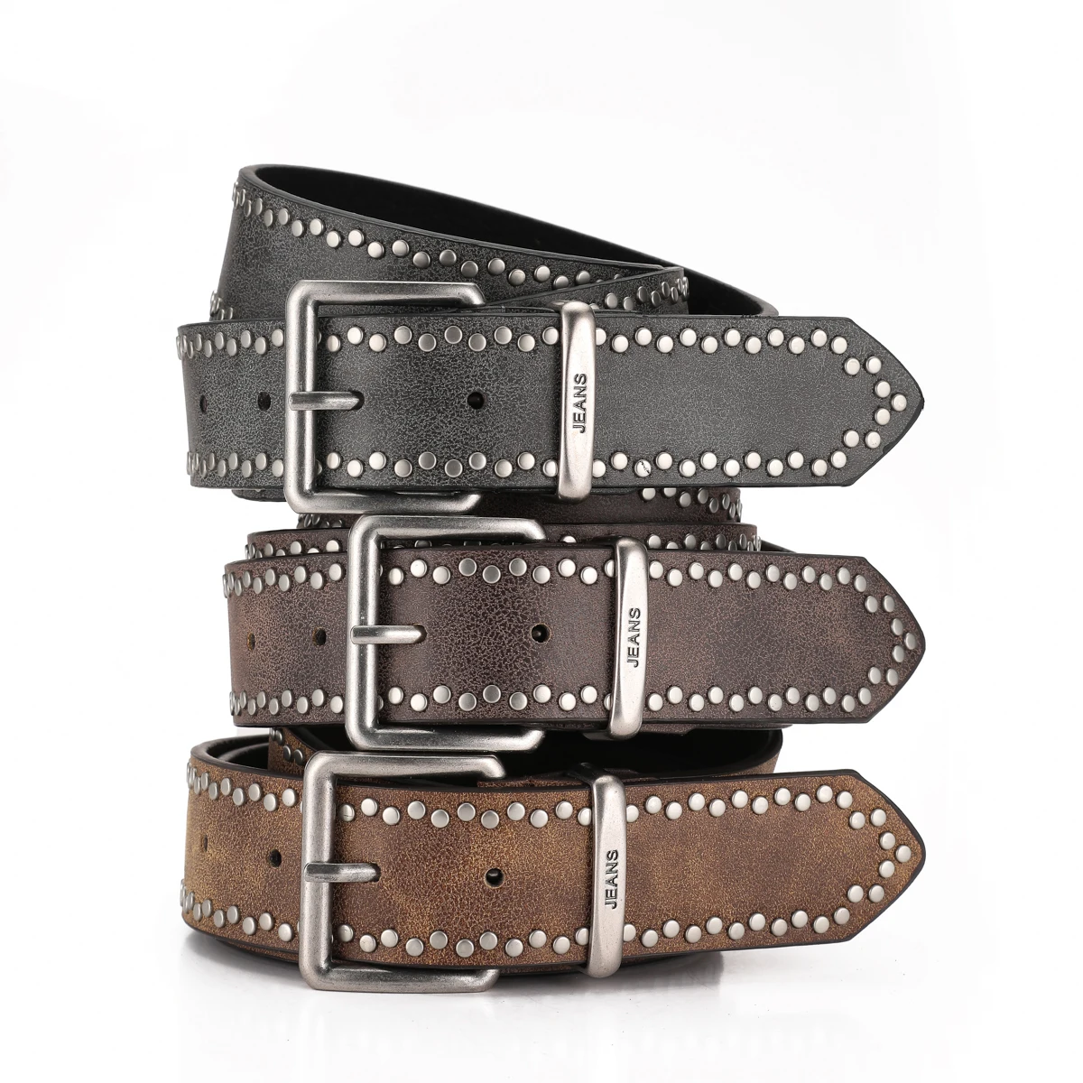 Ein Western-Style PU-Ledergürtel für Damen und Herren, ein Klassischer und Lässiger Retro-Gürtel – Detail 7