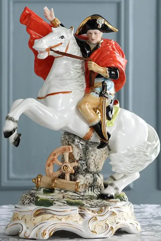 Northern Europe luxury Napoleon general triumphant wine cabinet  figures European decoration home direct sales status Sculpture