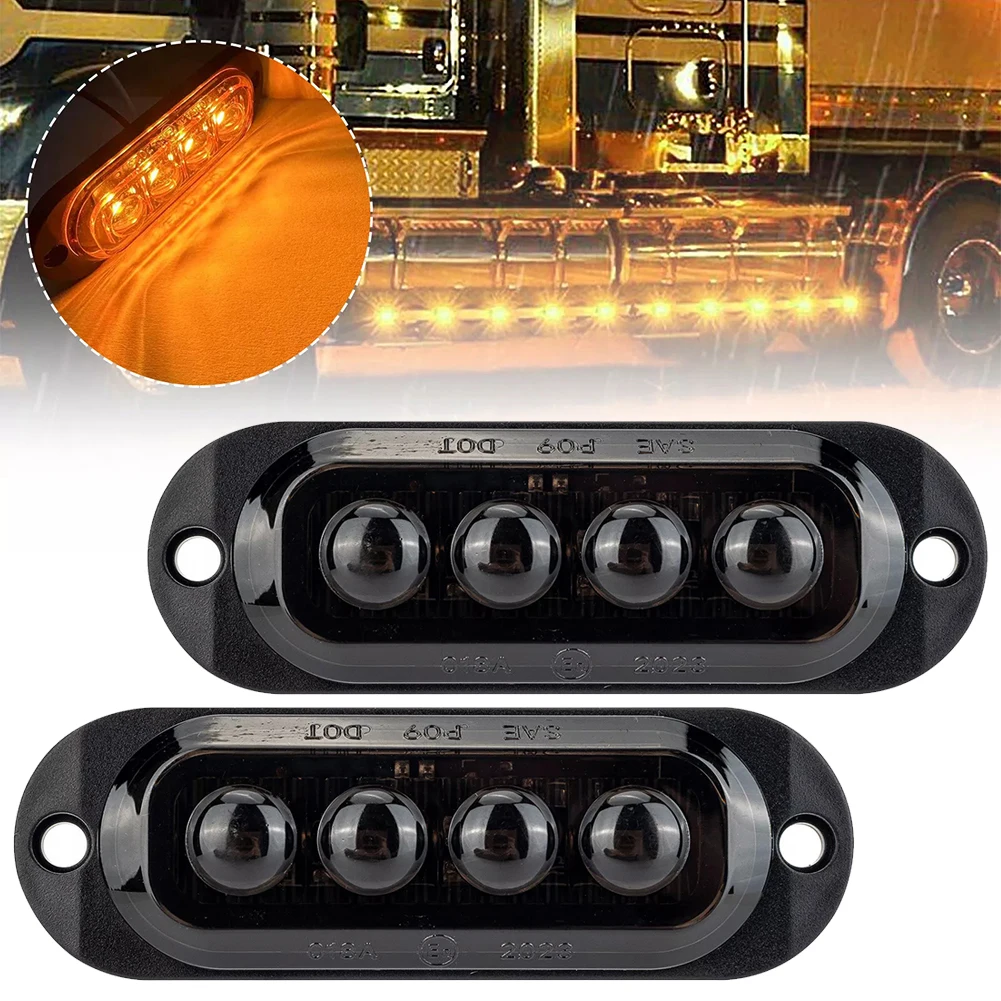 Normal Light Mode Boat Lighting LED Side Marker Lights Boat Trailer Lights ABS Plastic Housing Fully Waterproof