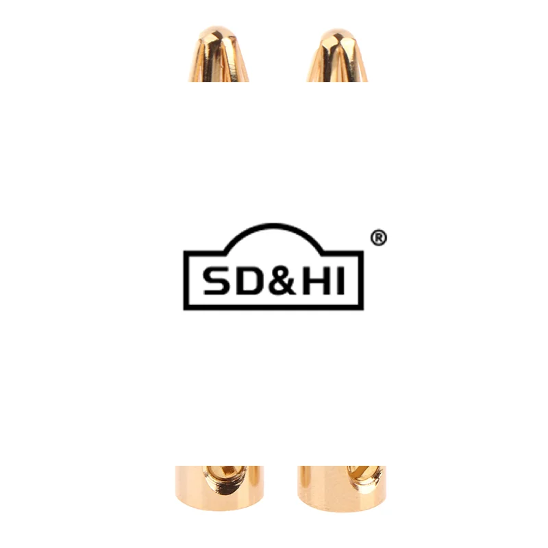 2Pcs Gold-plated Copper Cross Banana Speaker Plug Connector Adapter Audio Banana Connectors for Speaker Wire Amplifiers