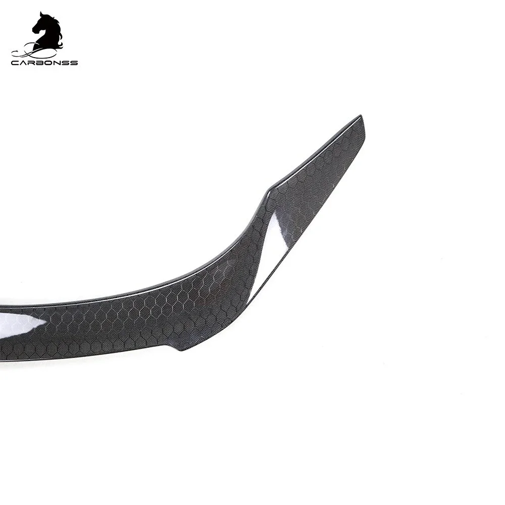 Honeycomb Carbon Fiber V Style Car Rear Trunk Spoiler for A90