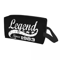 Kawaii Legend Since 1983 Travel Toiletry Bag 37th 37 Years Old Birthday Gift Cosmetic Makeup Organizer Beauty Storage Dopp Kit