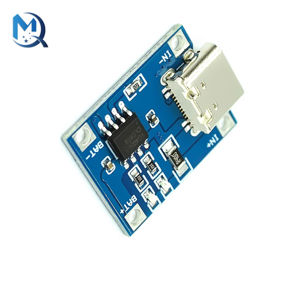 Usb Type-C 18650 Tp4056 Lithium Battery Charger Module Charging Board Interface Without Protection