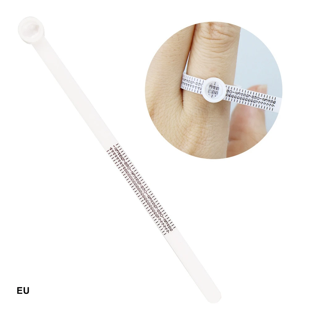 UK US EU Standard Measure Gauge Belt Ring Sizer With Magnifier Finger Size Coil Screening Jewellery Tools Custom Logo