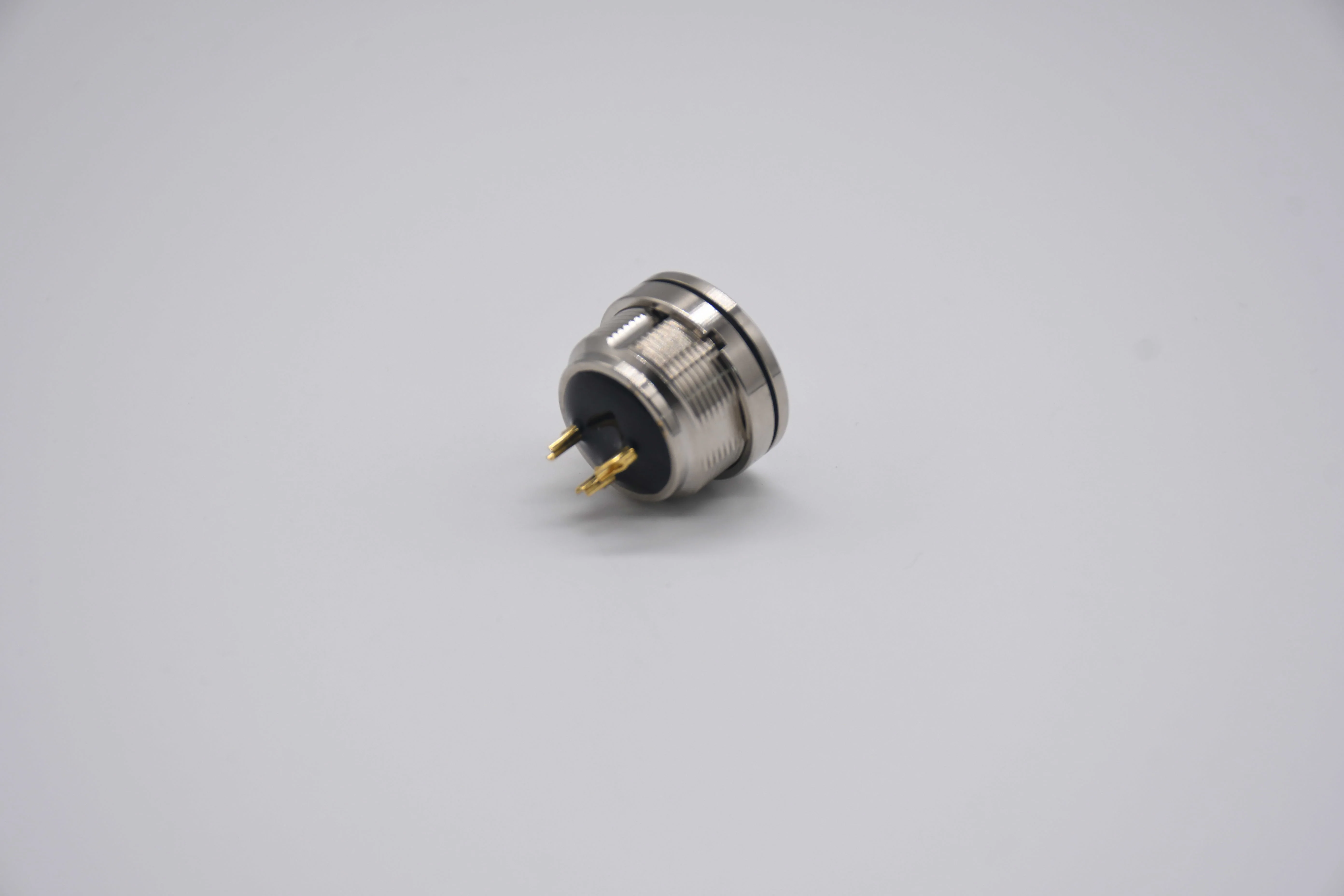 M16 Robot Connector 3 4 Female Screw Lock Rear Mount Metal Shell Socket Silver Receptacle Wire Connections Audio/Video IP67