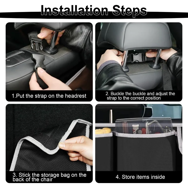 

Car interior accessories with 4 pockets and 2 mesh pockets will provide more storage space for SUV, Jeep, mpv