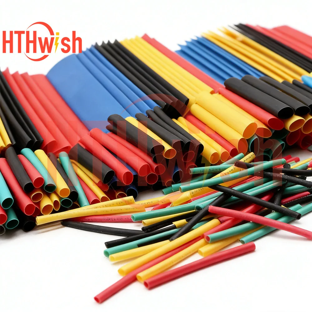 

Термоусадочная трубка 2:1, термостойкая трубка, набор для термоусадочной изоляции, комплект для термоусадки кабелей и электропроводки