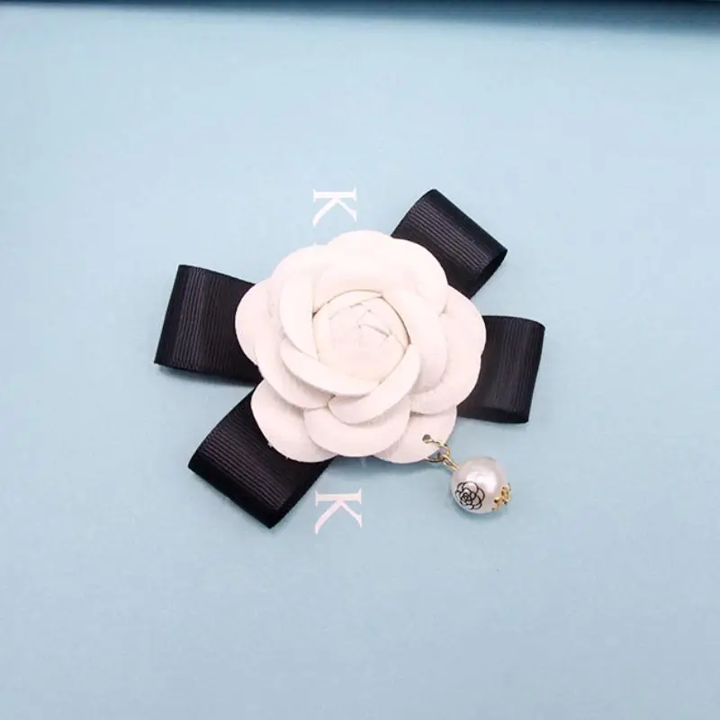 كاميليا لؤلؤة Bowknot Diy إكسسوارات الشعر الصدار طوق زهرة السيدات حقيبة حقيبة المفاتيح قضية الهاتف المحمول سلسلة