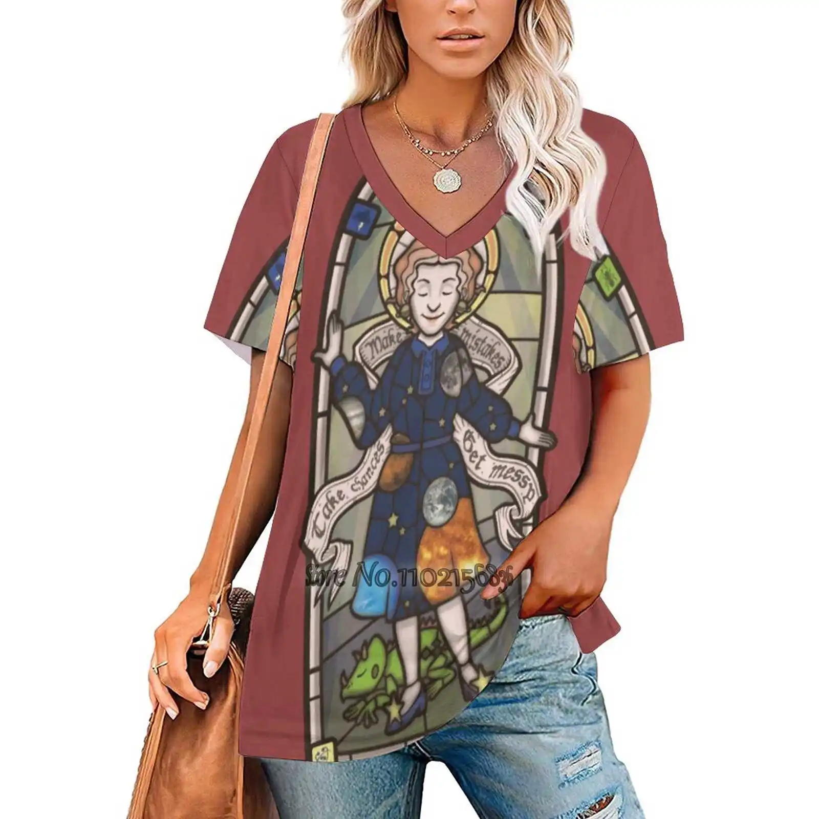 Nostra Lady Of Sexy T-shirt Casual Top Pullover donna Top Back allacciatura T-shirt Magic School Bus izzle Msb Miss Frizzle