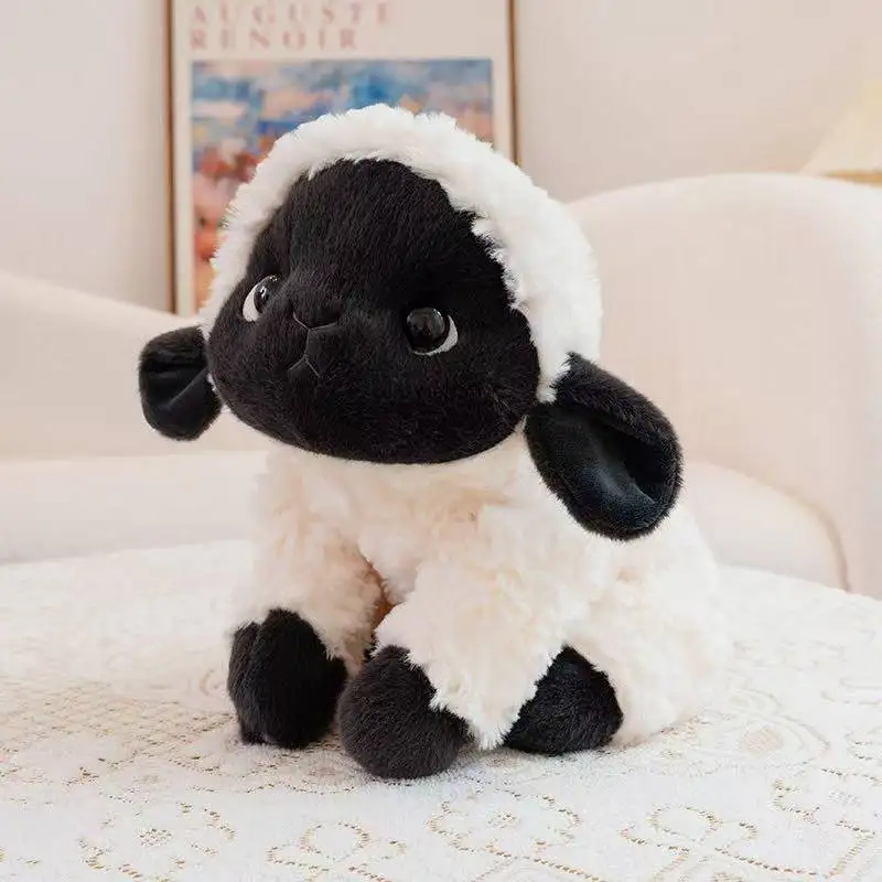 Lo último en almohada de muñeco de oveja Ollie, muñeco de peluche Kawaii, muñeco de dibujos animados de Anime, adecuado para regalo de cumpleaños para niños, muñeca de Navidad