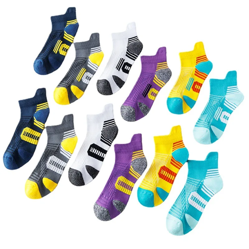 Professional Sports Marathon Ankle Socks Men/Women Athletic Breathable Fitness Running Compression Cushion Tab Low Cut Sock