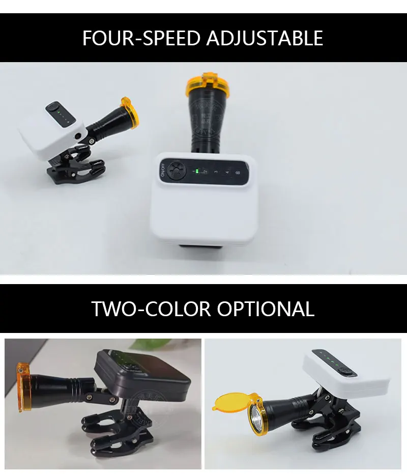 5W 탈착식 LED 헤드라이트 무선 2개 배터리 포함 조절 가능한 빛 치과용 확대경용