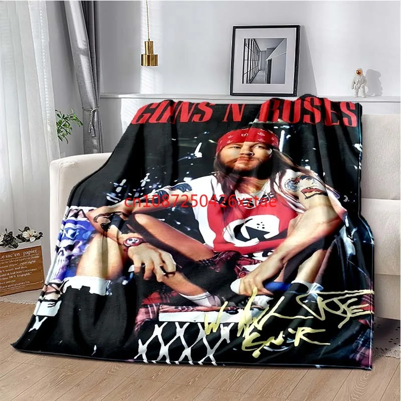 

Band G-Guns N’ Roses Logo Blankets,Throw Blanket,for Bedroom Living Room Sofa Bed Office Car, Brithday Gift,Decke