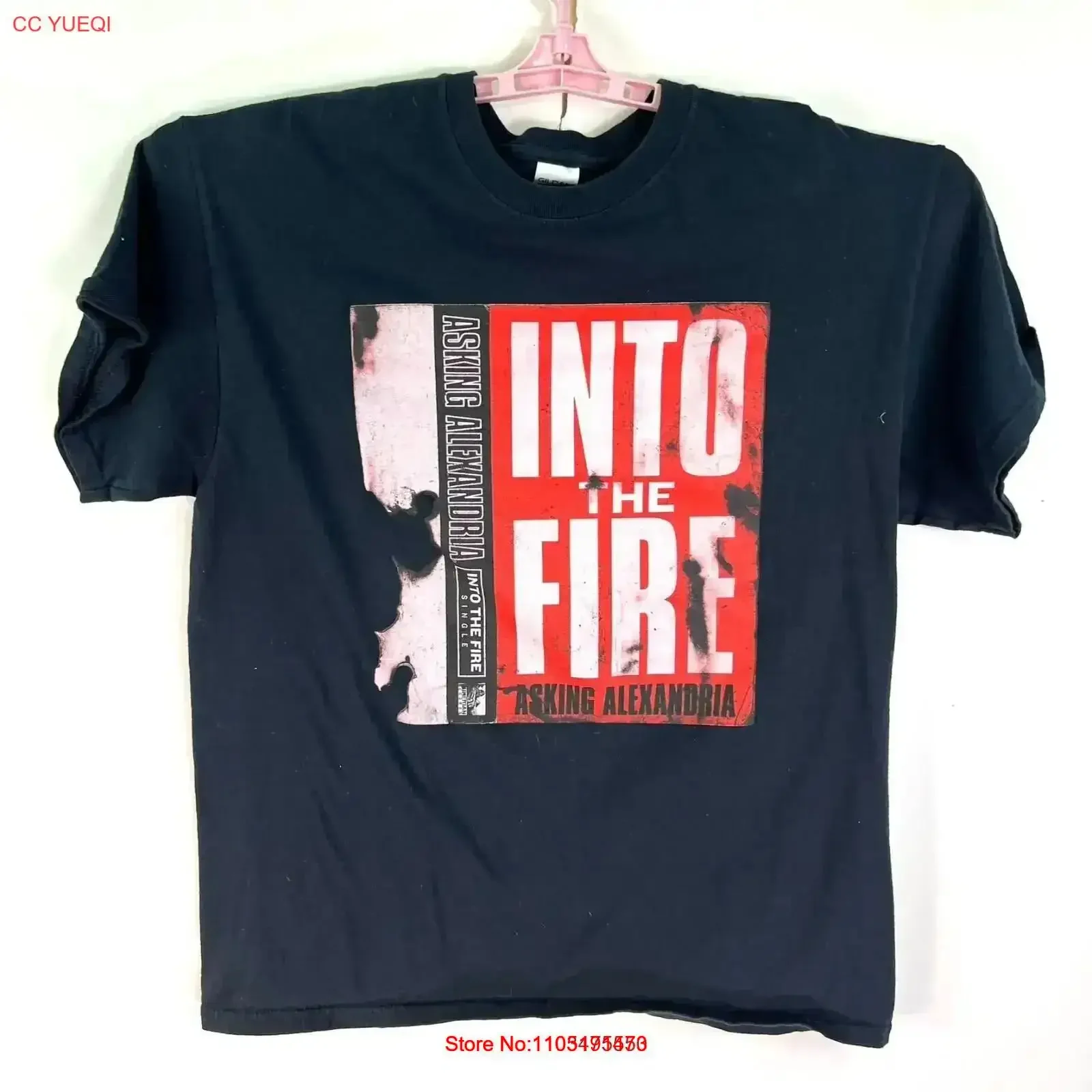 Into The Fire Band Asking Alexandria T Shirt Adult Size L Black vintage Washed Soft fashion Versatile Stylish Comfortable