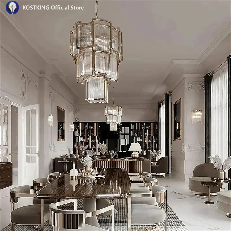 

Americ Luxury Living Room Crystal Chandelier Loft Bedroom Dining Room Home Decoration Chandelier Indoor Lighting Fixtures