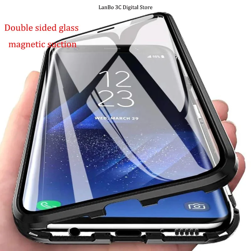 

360 degree fully protected metal magnetic glass shell suitable for Samsung A51 A32 A54 S23 S21 A71 A33 A52 A72 M32 S22 A53 S24