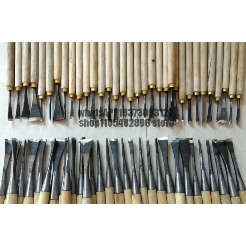 Hand Wood Carving Tools Chip 31pcs Detail Chisel / 31pcs General Chisel, Made And Ground By Hand