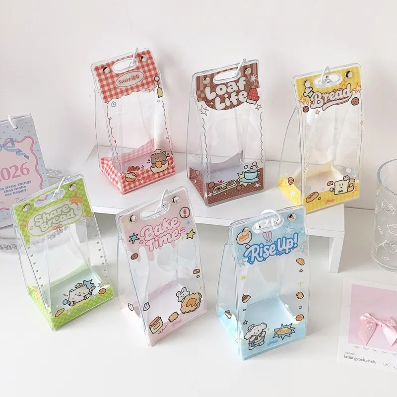 Adorable Cartoon PVC Dustproof Doll Carrier Bag for Outings, Portable Plush Toy Storage and Display Case