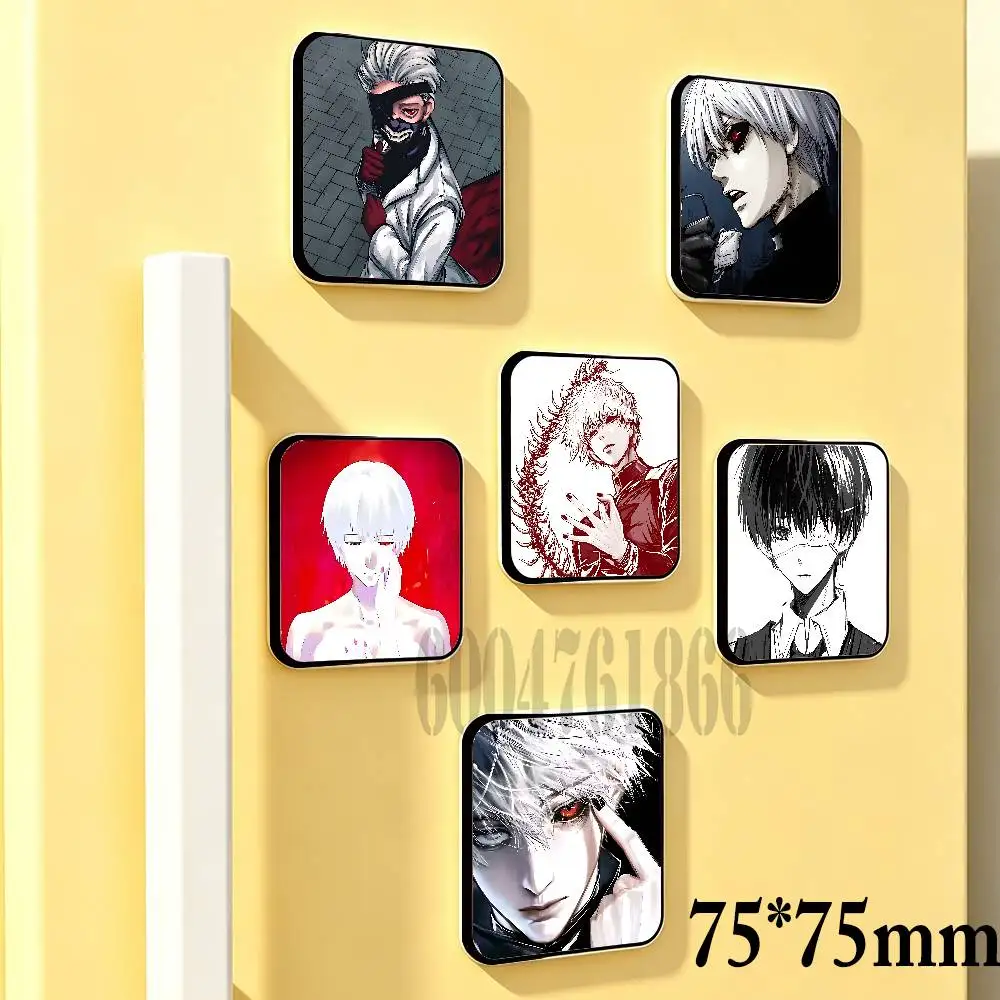 K-Kaneki Ken 75mm Square Cute Fridge Magnet Refrigerator Magnet Apartment Decor Gift For Friends Collection
