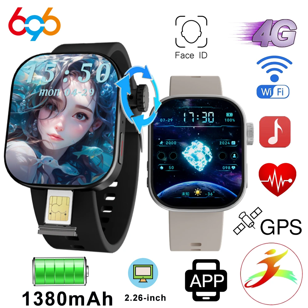 

Android Smart Watches GPS HD Dual Camera NFC Watch 4G SIM Card Global WIFI SOS Smartwatch Heartrate Testing Waterproof Men Music