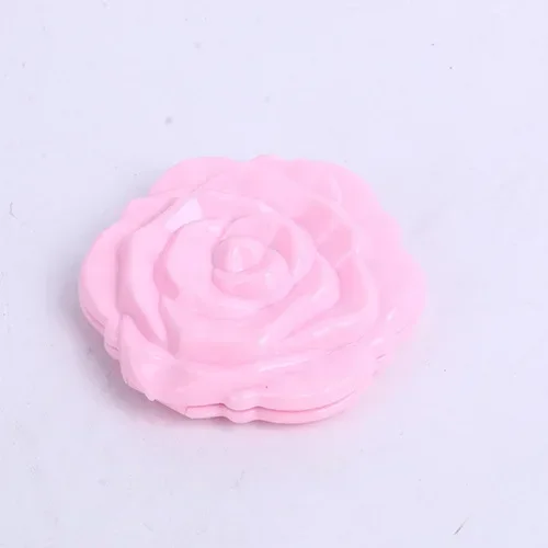 1pc Mini Rose Makeup Mirror Double Sides Folding Makeup Vanity Hand Mirror Pocket Mirror Round Vanity Cosmetic Compact