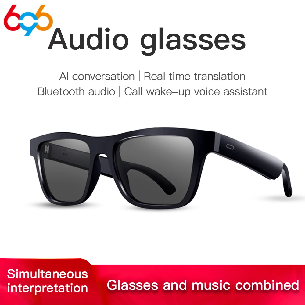 

HD-микрофон, наушники для вызова, AI, синхронный перевод, умные аудиоочки, беспроводные Bluetooth-солнцезащитные очки, спортивные наушники для спорта на открытом воздухе, музыка