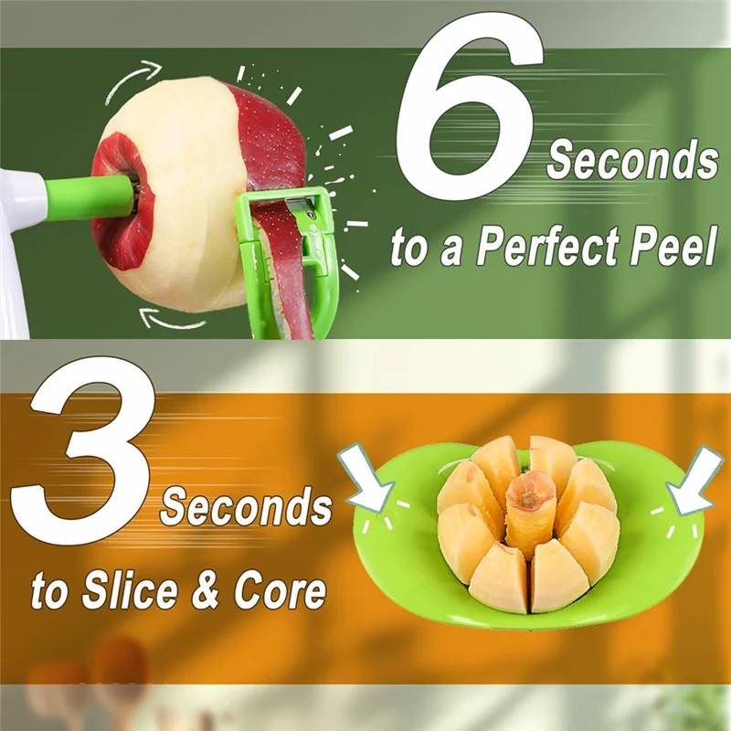 AB11-Uvitatore a manovella, affettatrice Corer - lame in acciaio inossidabile, set completo per una efficiente preparazione della frutta