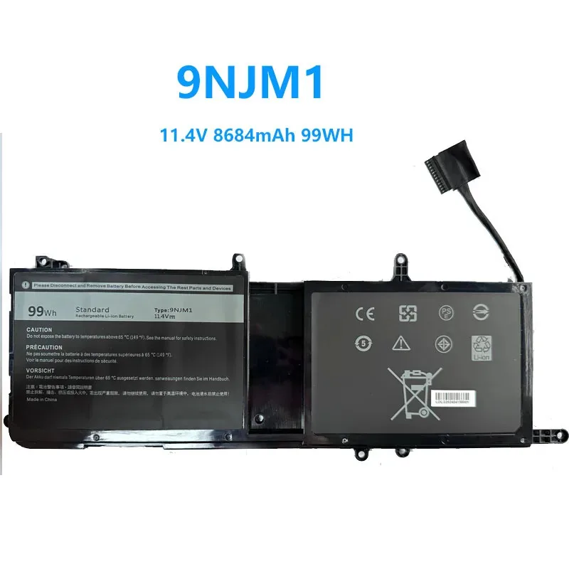 Batería del ordenador portátil 9NJM1 para Dell Alienware 15 R3 R4 17 R4 R5 Series Notebook 0546FF 0HF250 44T2R HF250 MG2YH 0MG2YH 11,4 V