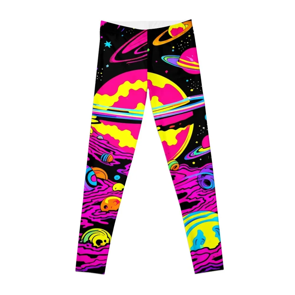 

PSYTRANCE SPACE AND PLANETS TAPESTRY Leggings Women's high waist harem pants Sweatpants sport pants Womens Leggings