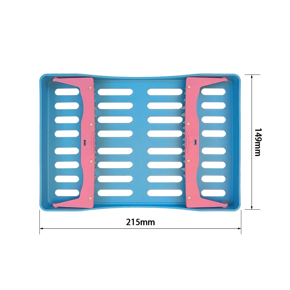 3Pcs 치과 악기 상자 Autoclavable 플라스틱 치과 악기 보관 랙 케이스 플라스틱 소독 트레이 홀더