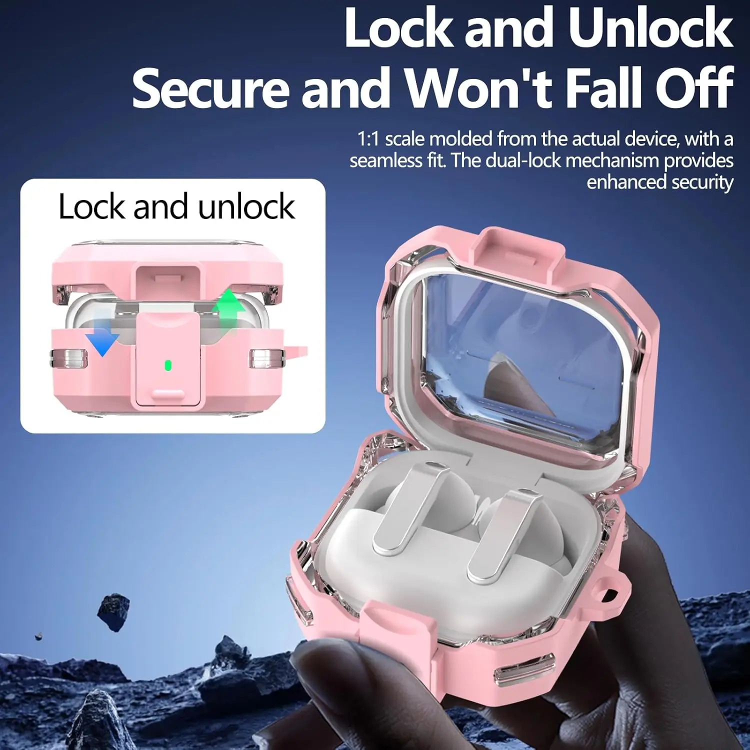  2026 for Samsung Galaxy Buds 4 Pro Case Armor Shockproof Full Body Protective Hard Shell for Galaxy Buds 4 Safety Lock Cases