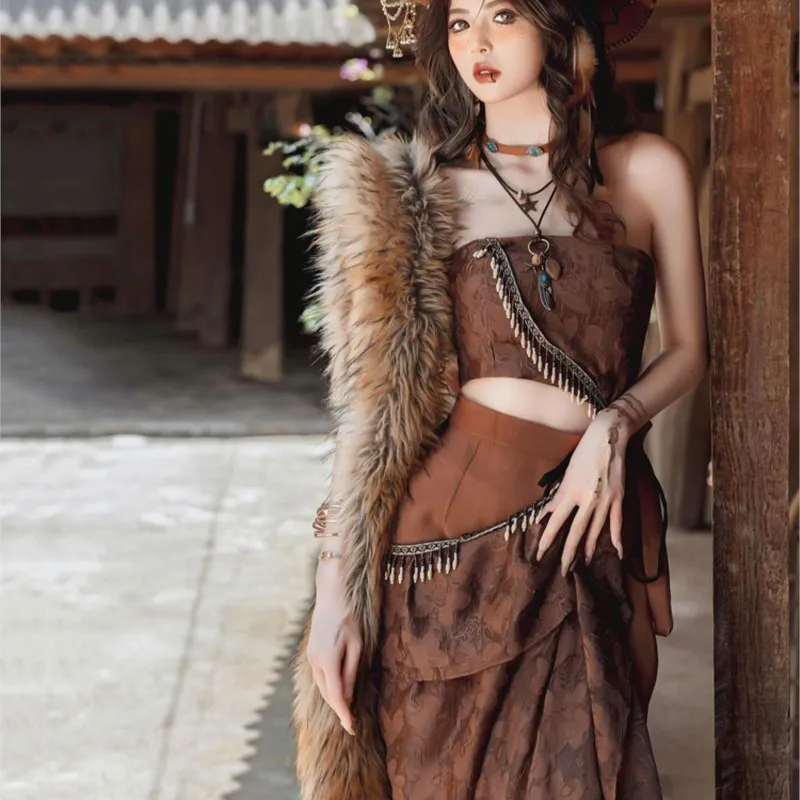 New tribal ethnic style Western gods exotic show personality photo costume