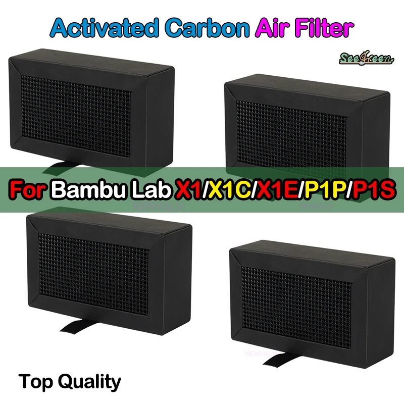 For Bambu Lab X1E X1C X1 P1P P1S 3D Printer Parts 1/10Pcs Activated Carbon Filter Air purifier Filter Replacement