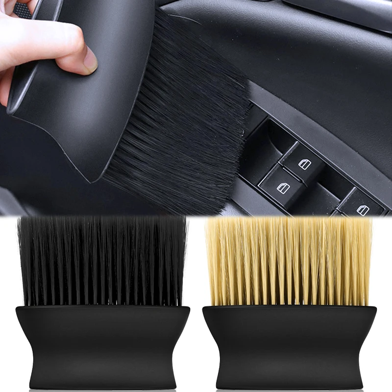 1PCS Car Air Vent Cleaning Brush Car Interior Crevice Dusting Large Bristle Brush Auto Detailing Maintenance Gadgets Accessories