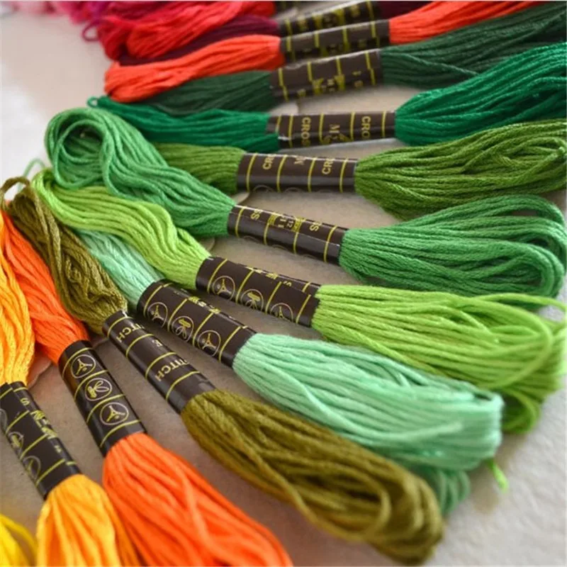 Mehrfarbiger Kreuzstichfaden, metallische Kreuzstichverdrahtung, goldener Stickgarn, DIY, Handnähen, Stricken, Stickereisorgung – Detail 4