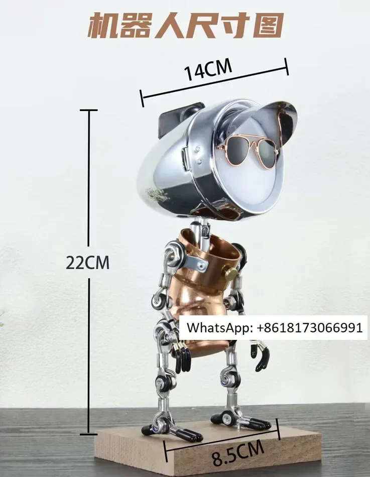 

Creative Computer Desktop Atmosphere Light Robot Personalized Handmade Golf Light Luxury Living Room Decoration Gift