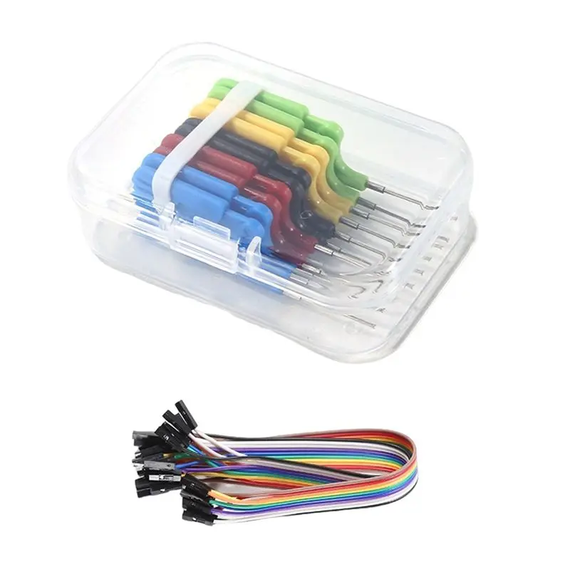 ABMI-Complete Set For Electrical Testing: 10PCS SDK08 Test Clips With Jumper Cable, Ultra Small Clip 2A Test Clamp 40V,
