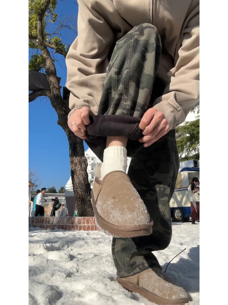 

Мужские камуфляжные брюки American Sle, осенне-зимние, на флисовой подкладке, прямые джинсы Cleanfit Workwear, в стиле High Street