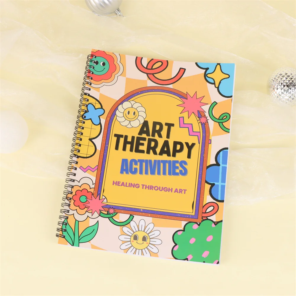 Un plan de terapia de arte de 130 páginas con actividades de aprendizaje social y emocional para mejorar la conciencia emocional y la autocacetización