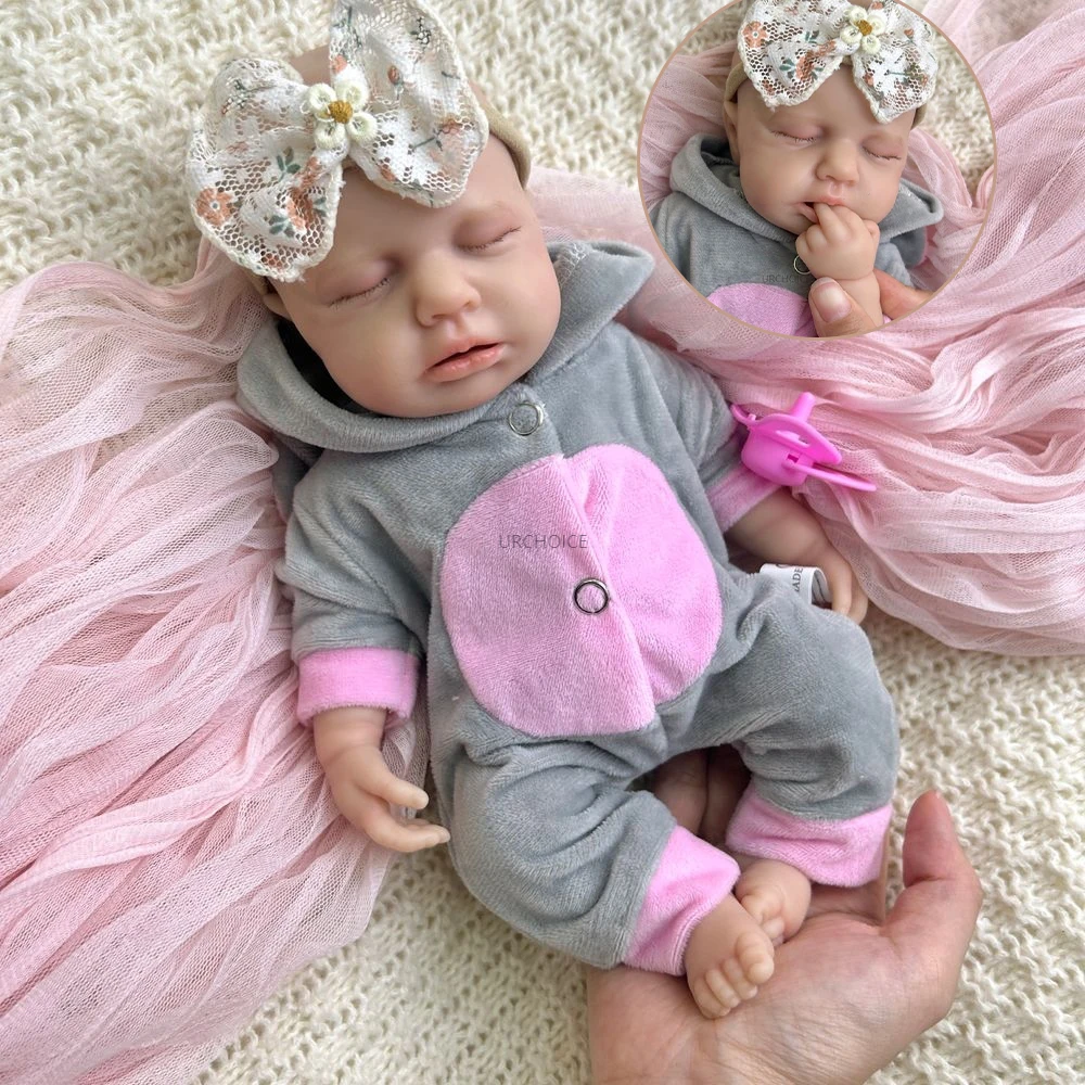 （Big discounts）12Inch Open Mouth Girl   Full Body Soft Silicone Reborn Dolls Realistic Details Painted   for Kids Toys Christmas