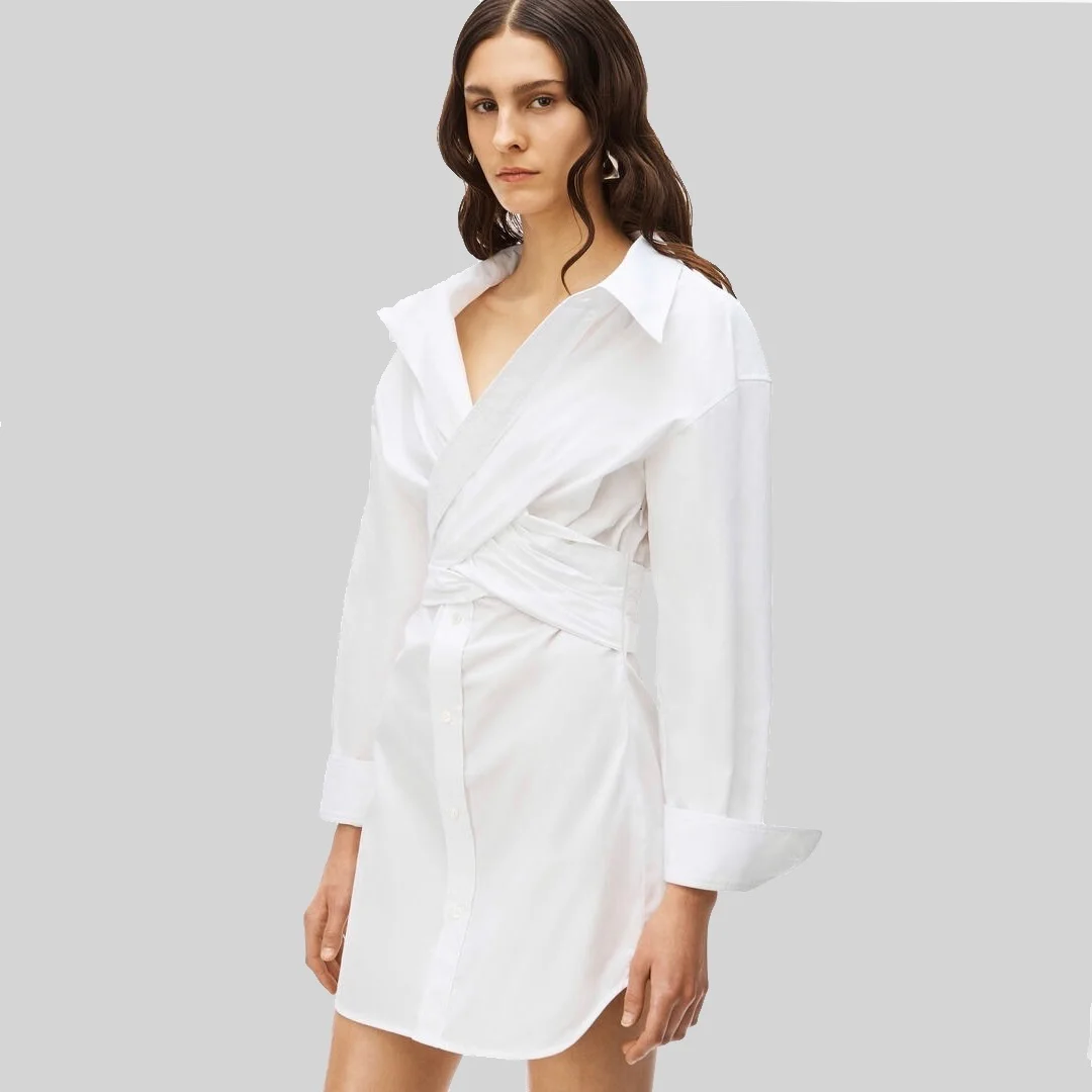 Wang Women's Waist Strap Shirt Dress